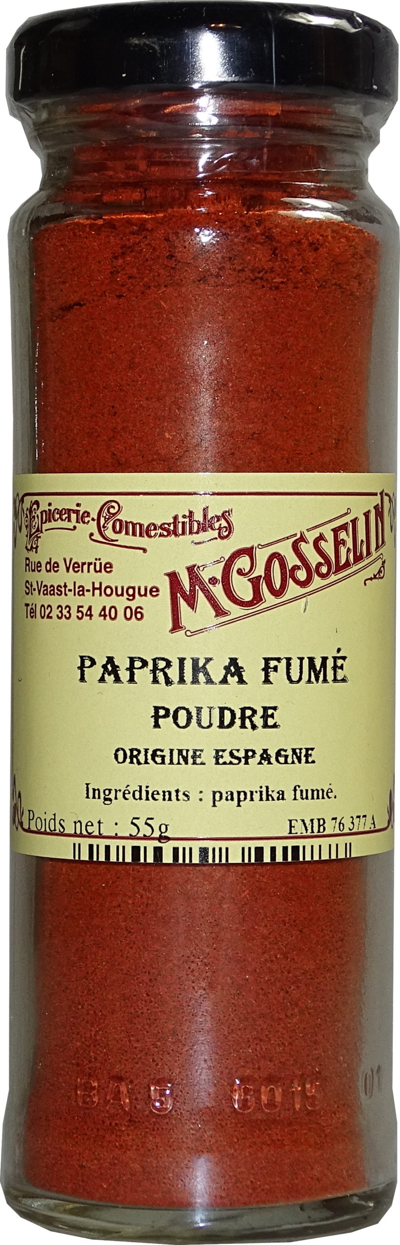 Paprika doux fumé en poudre Maison Gosselin